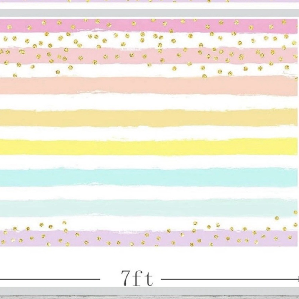 Colorful Striped Backdrop with Gold Accents